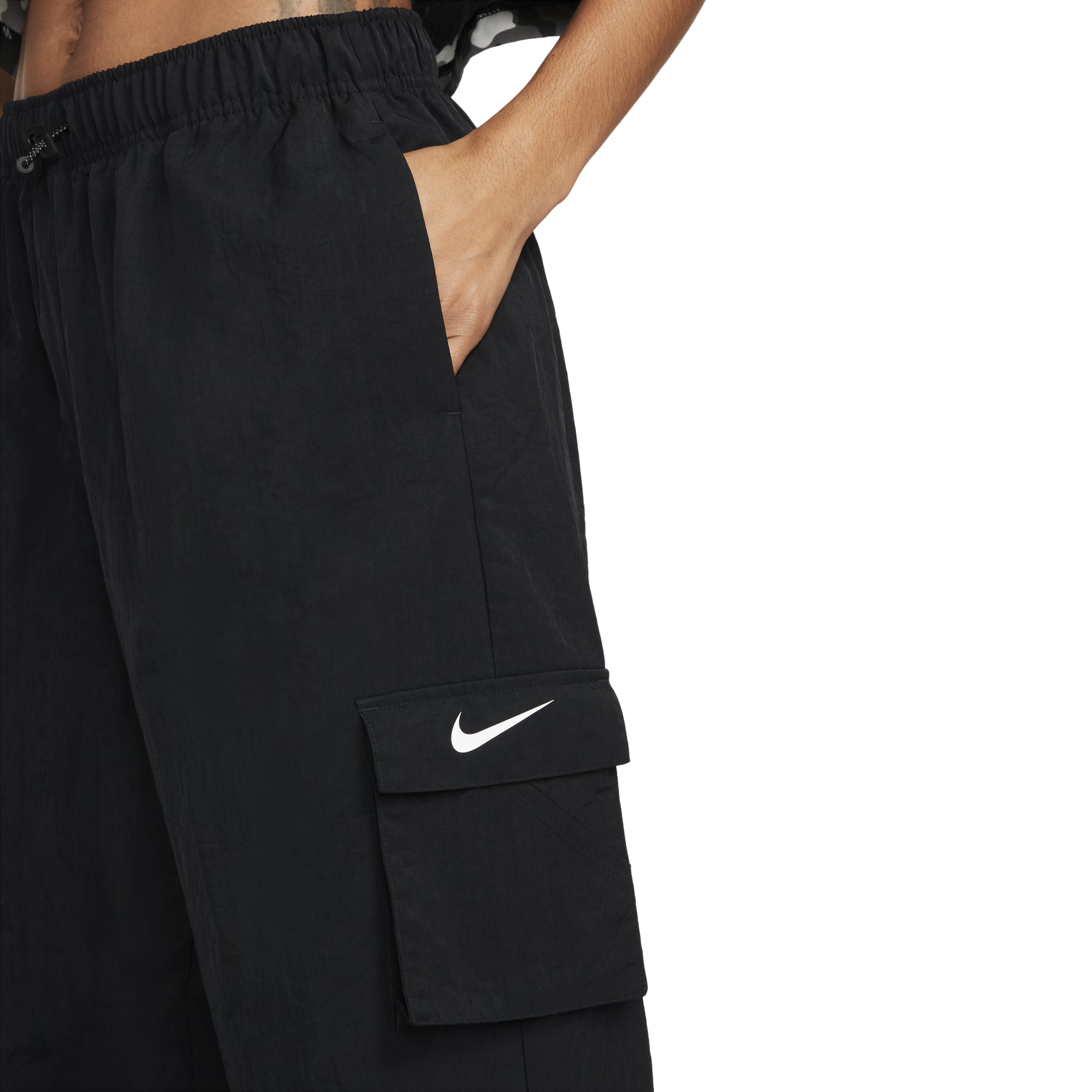 (WMNS) Nike Sportswear Essential Cargo Pants 'Black' DO7210-010