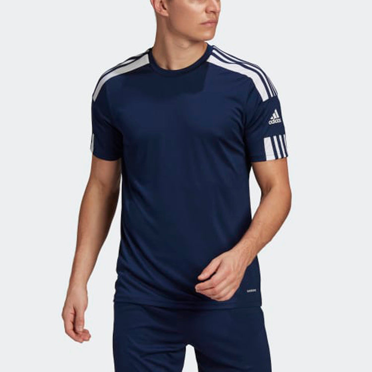 adidas Squadra 21 Soccer/Football Training Quick Dry Round Neck Short Sleeve Navy Blue GN5724