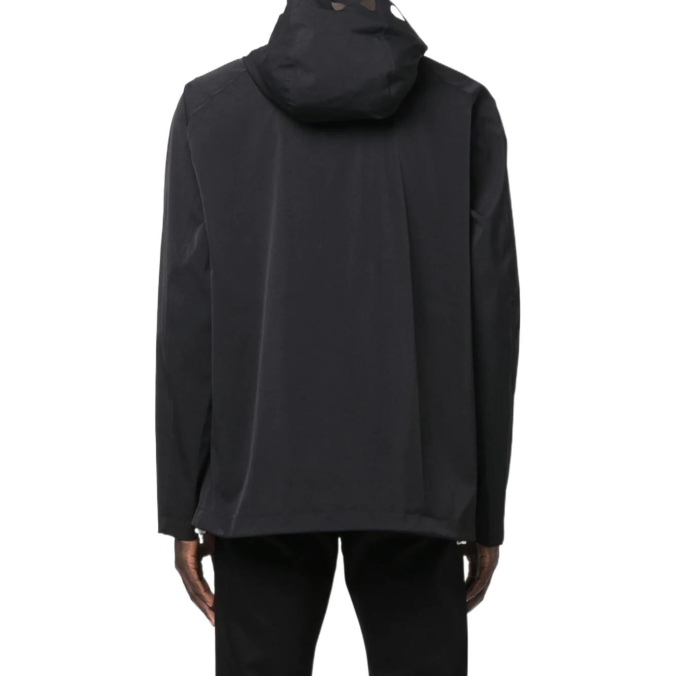 Men's Off-White SS22 Alphabet Printing Zipper Hooded Jacket Version Black OMEB029S22FAB0011001