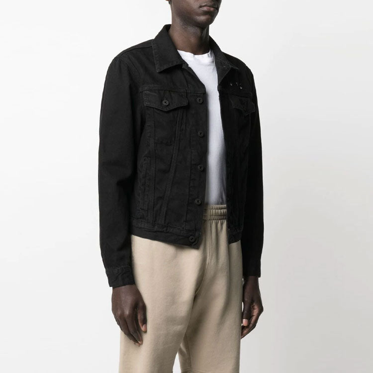 Off-White Men's SS21 Arrows-print Oversized Jeans Black OMYE054S21DEN0011010