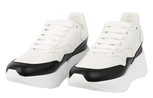 (WMNS) Alexander McQueen Oversized Runner in Nappa Calf Leather 'White Black' 533710WHT999034