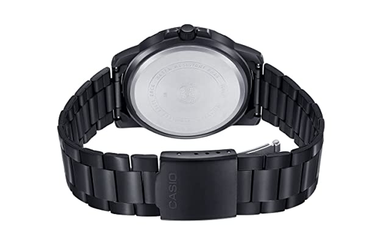 Casio Dress Classic Analog Watch 'Metallic Black White' MTP-VD01B-1BV
