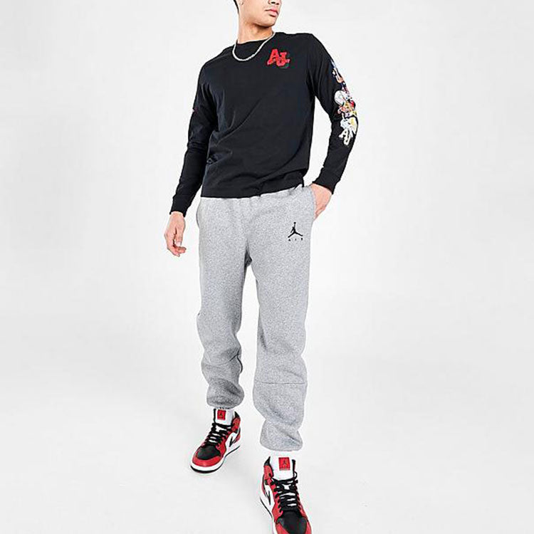 Air Jordan Varsity Casual Sports Long Sleeves Round Neck Breathable Black CV3407-010