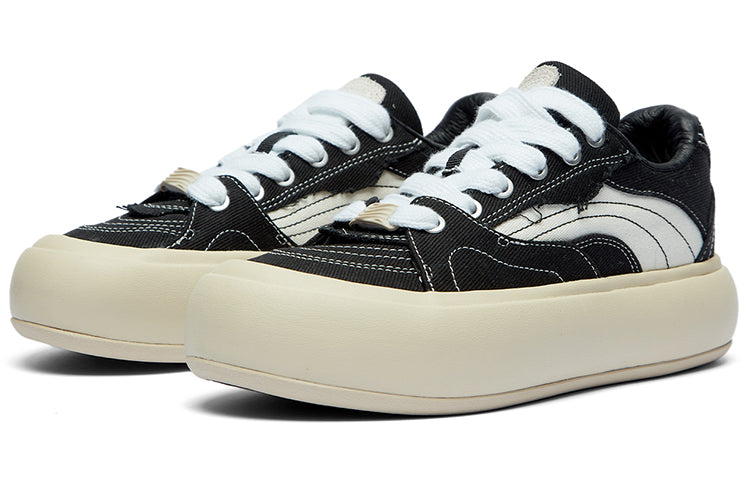 (WMNS) Li-Ning Puff Platform 'Black Beige' AZGT026-5