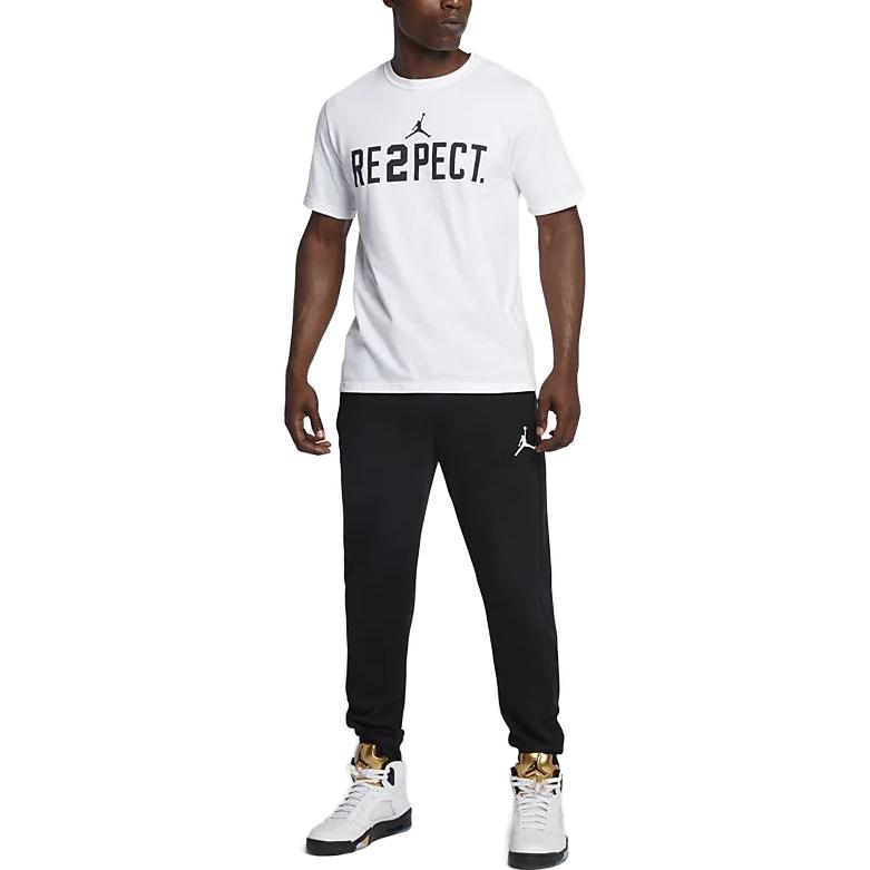 Air Jordan RE2PECT T-Shirt 'White Black' 708586-100