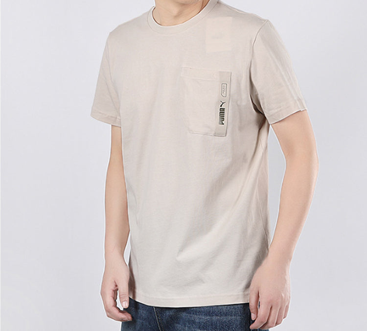 PUMA Breathable Round Neck Short Sleeve Khaki 583863-65