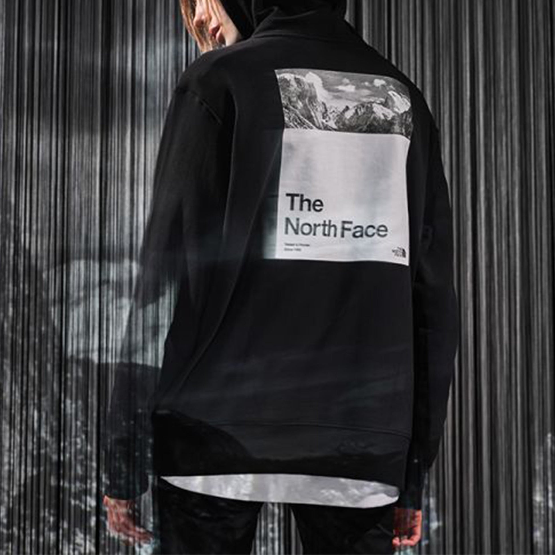 THE NORTH FACE Outdoor Cozy Soft Back Printing Version Couple Style Black 4NE4-JK3
