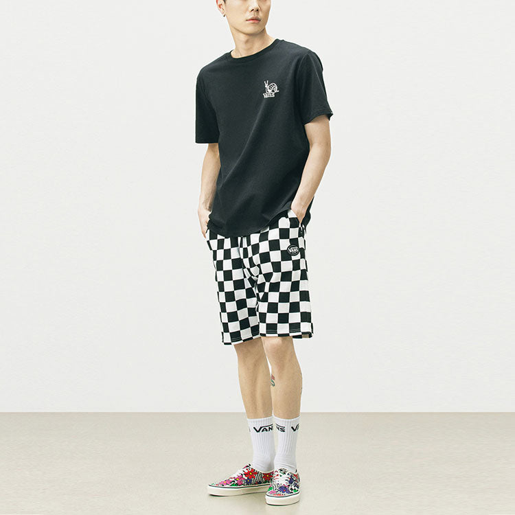 Vans Unisex Printing Round-neck Short Sleeve Black VN0A5F3IBLK