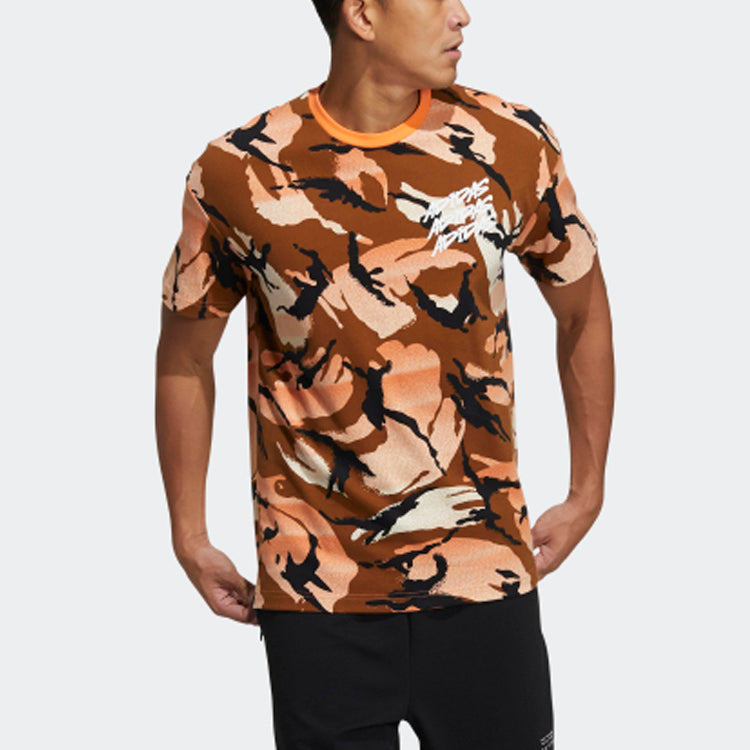 adidas Ub Gfx T Aop Sports Camouflage Printing Short Sleeve GP0884