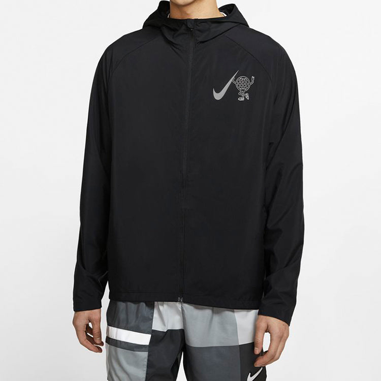Nike Wild Run Full-length zipper Cardigan hooded Running Jacket 'Black' CK2620-010