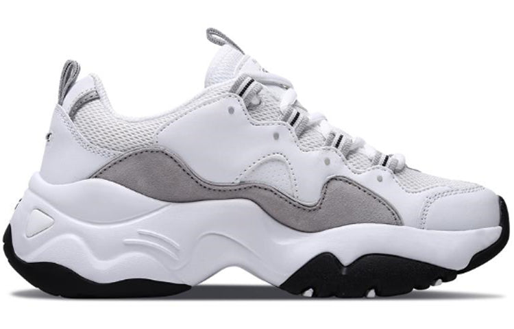 (WMNS) Skechers D'Lites 3.0 Running Shoes White/Grey 12955-WLGY
