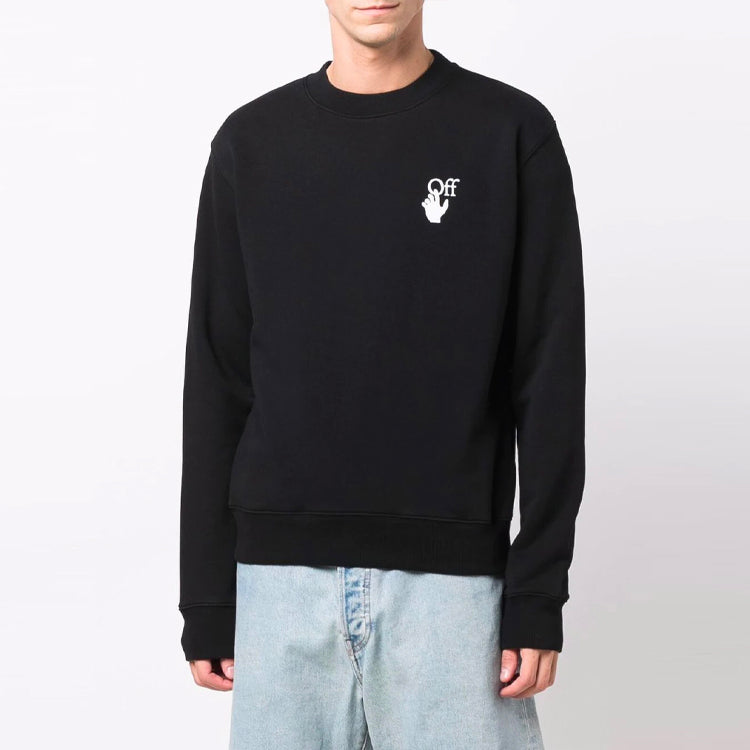 Off-White FW21 Logo Arrow Pattern Version Black OMBA025F21FLE0061084