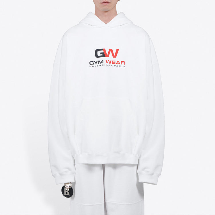 Men's Balenciaga Alphabet Printing Loose White 620973TIVD49000