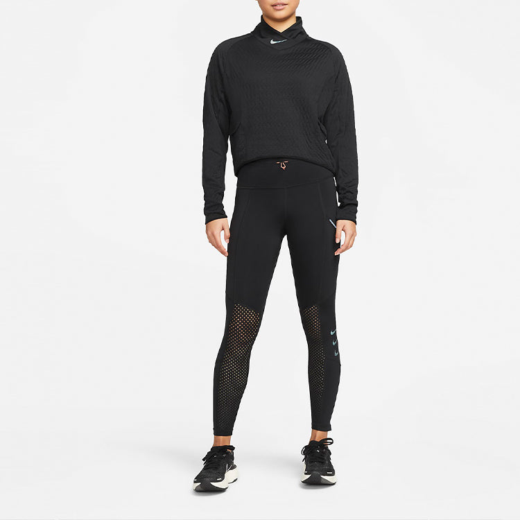 (WMNS) Nike Therma-FIT Run Division Solid Color Running Casual Sports Long Sleeves Black DM7554-010