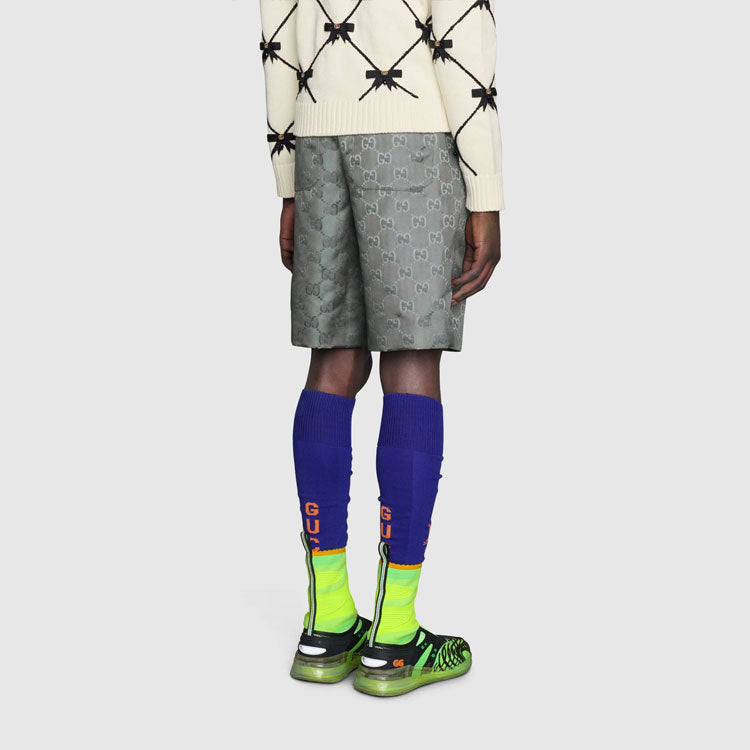 Gucci FW21 Off The Grid Series Logo Printed Nylon Shorts 'Grey' 654859-ZAEBN-1126