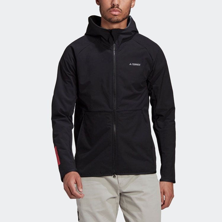 adidas Terrex Outdoor logo Sports Hooded Jacket Black FT7225