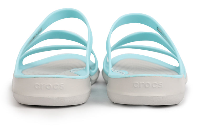 (WMNS) Crocs Swiftwater Sports slippers 'Blue White' 203998-4CV