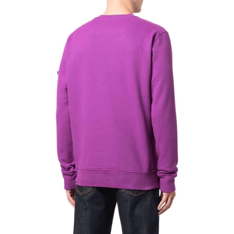 STONE ISLAND Badge Logo Crewneck Sweatshirt 'Magenta' 751563020-V0045