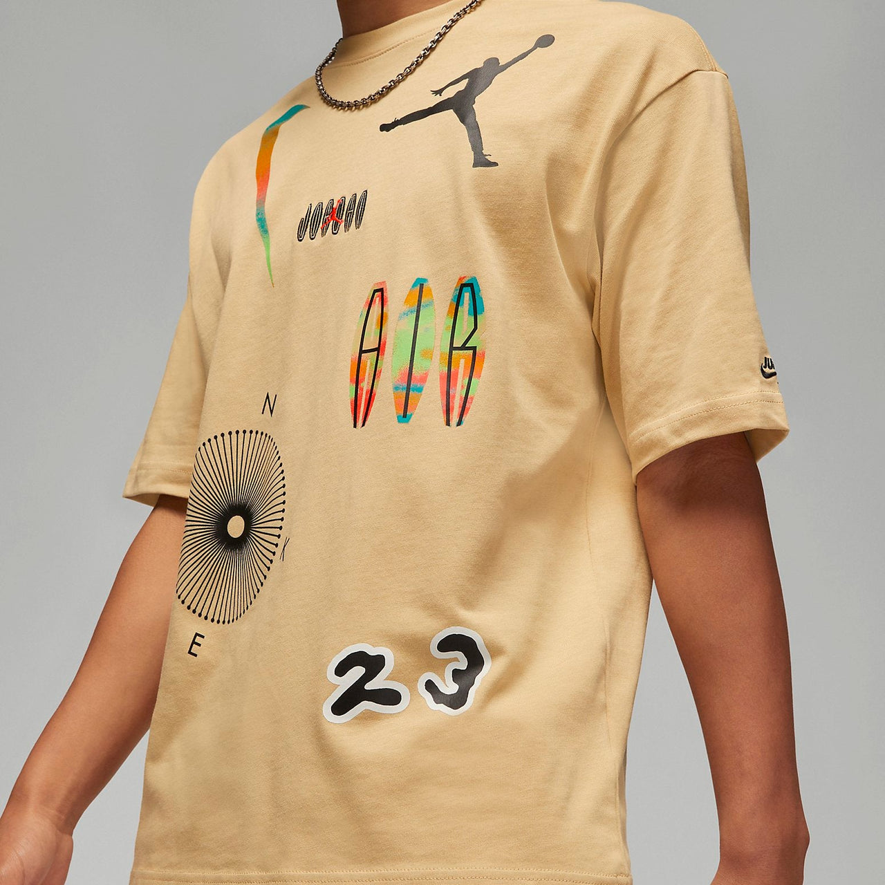 Air Jordan Graffiti Logo T-Shirt 'Khaki' DQ7363-252