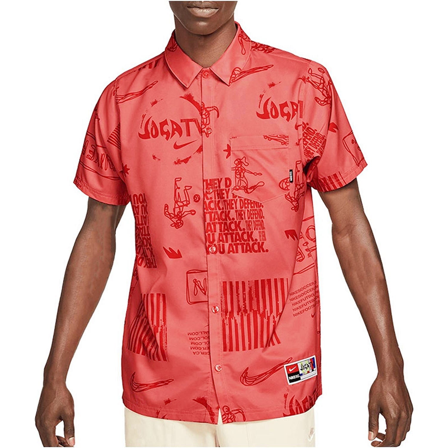 Nike Soccer polo shirt 'Red' DA1474-858