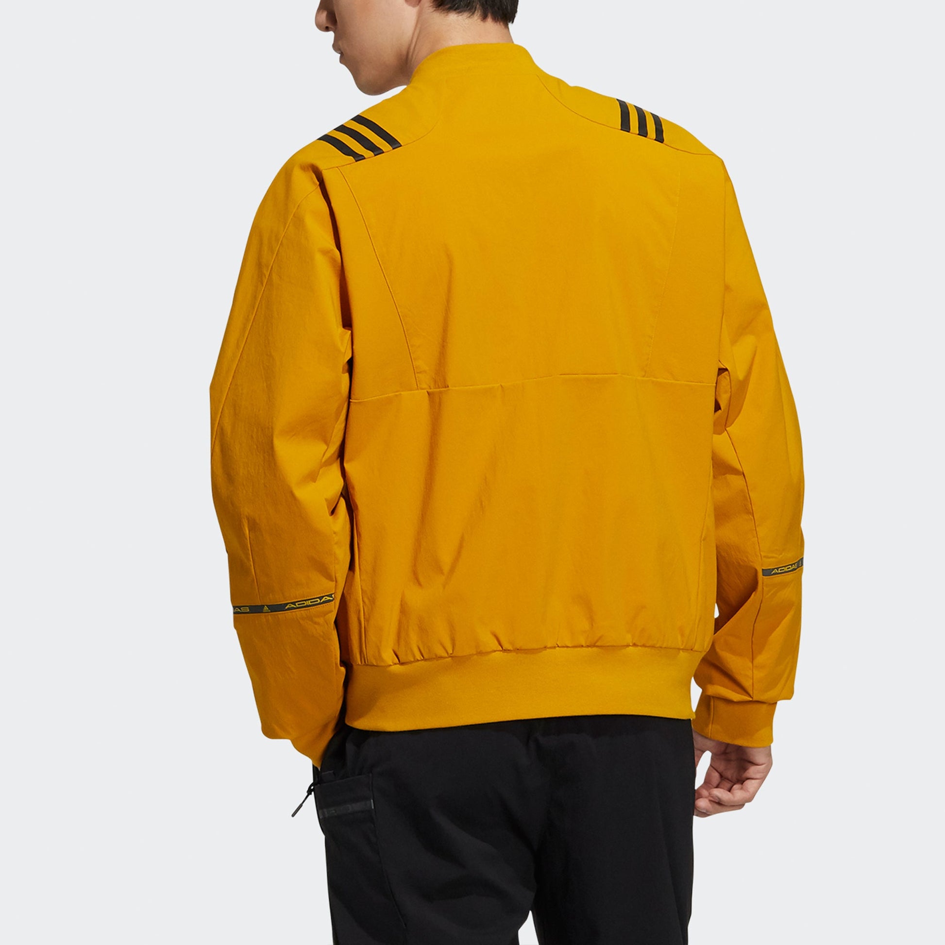 adidas Th Wv Bomb Jkt Stripe Printing Sports Jacket Gold Color H40234