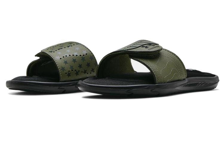 (WMNS) Under Armour Ignite Freedom 2 Slide 'Black Marine OD Green' 3025687-002