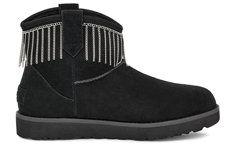 (WMNS) UGG Classic Mini Fringe 'Black' 1127454-BLK