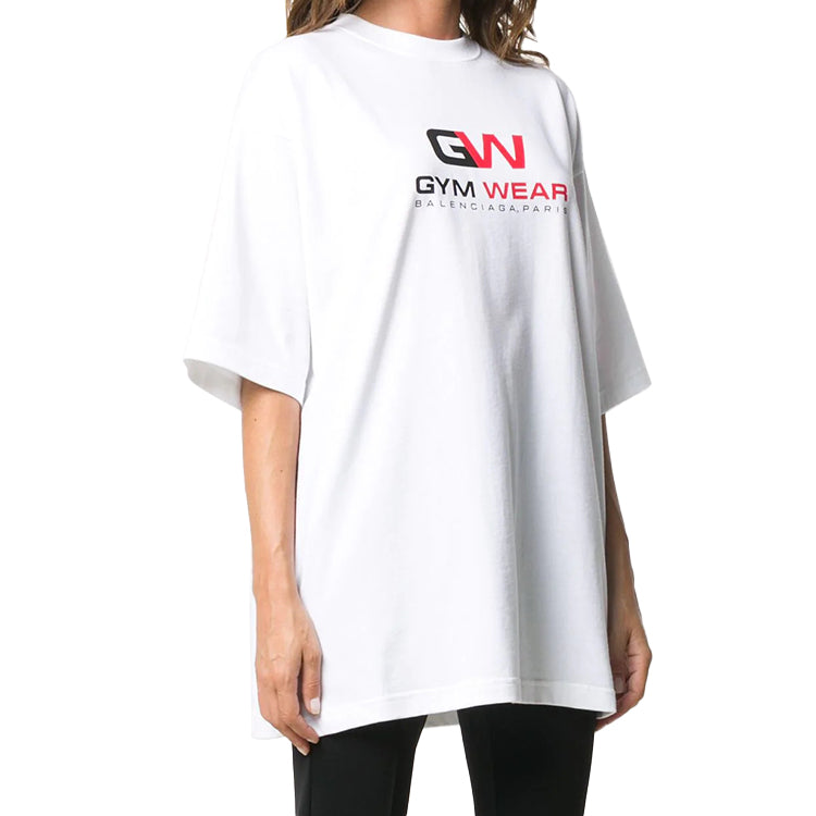 Balenciaga Gym Wear Loose Short Sleeve White 620941TIVD59000