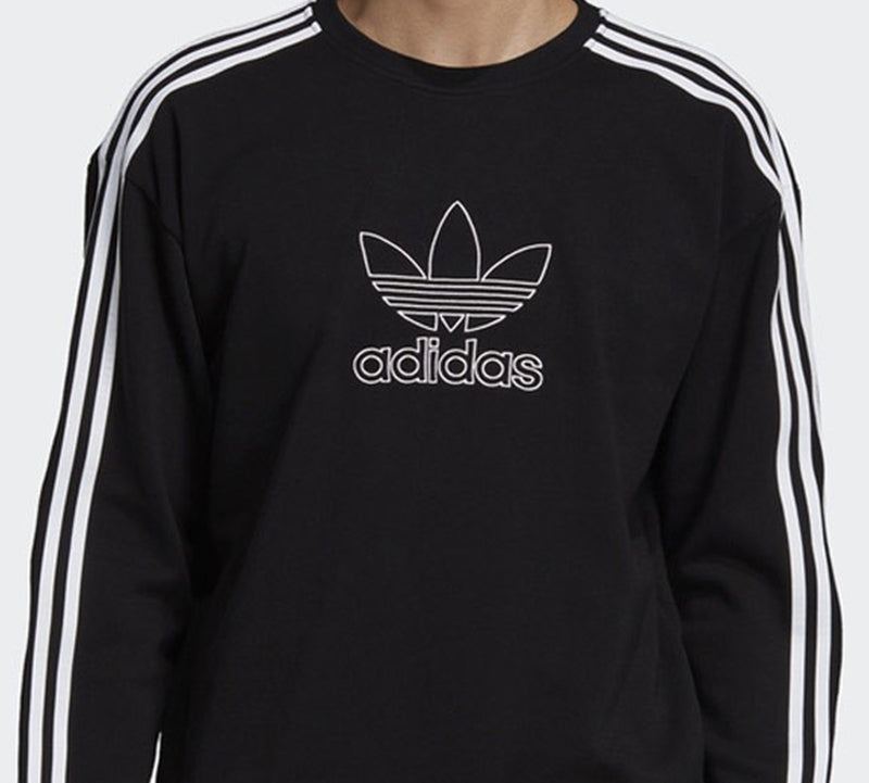 adidas originals Hollow Out Logo Round Neck Black DX4233