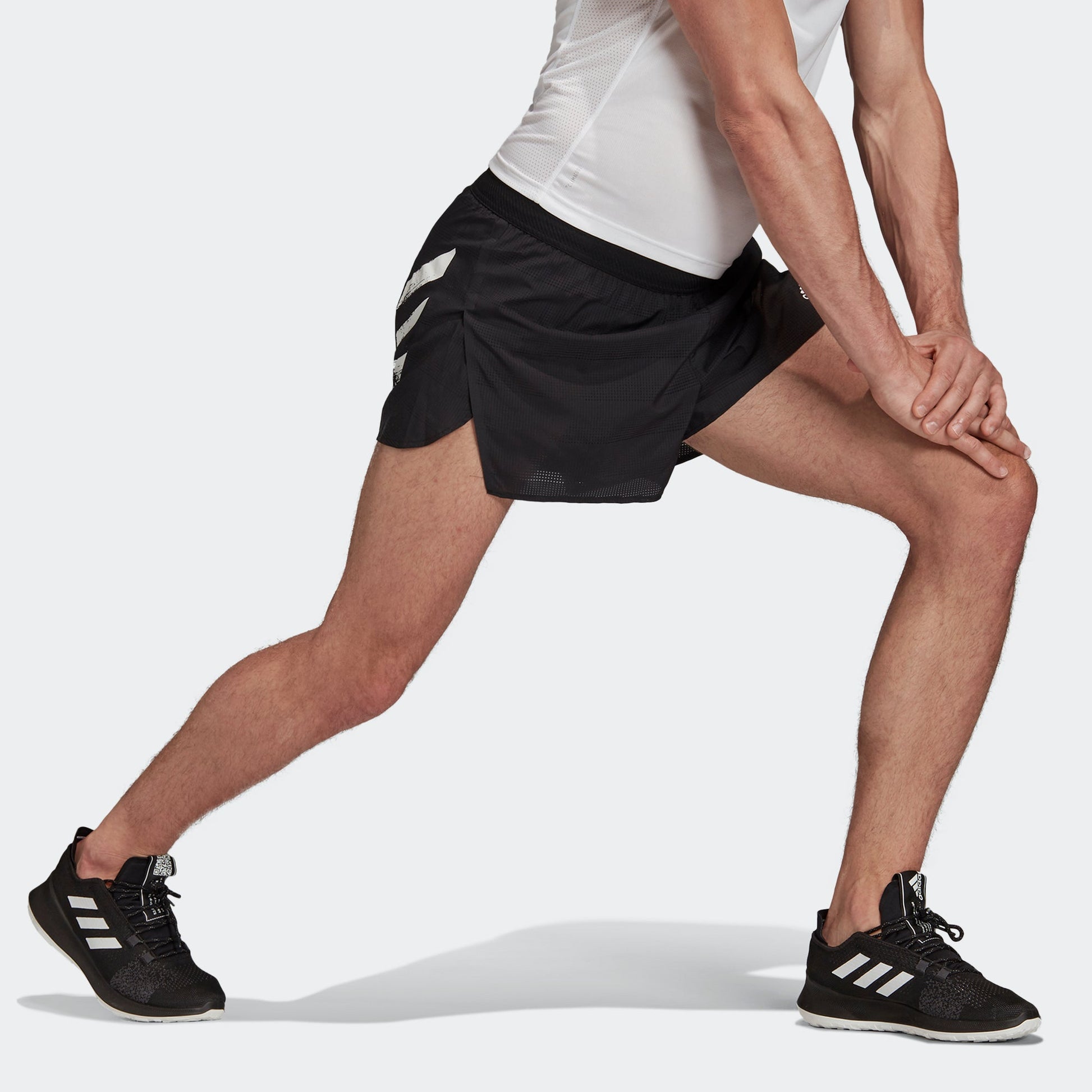 adidas Speed Split M Running Sports Quick Dry Breathable Shorts Black EH4234
