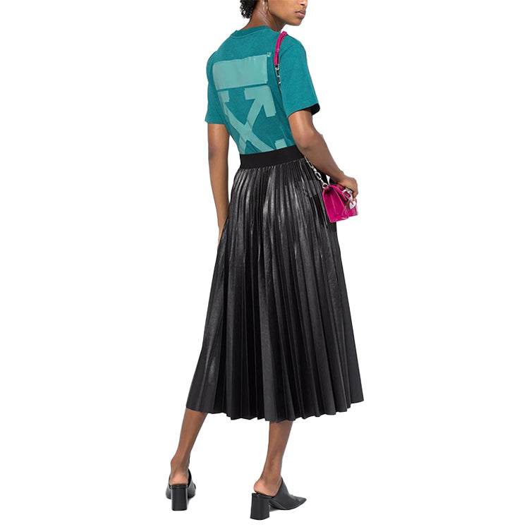 (WMNS) Off-White Back Arrow Short Sleeve Blue T-Shirt OWAA049E20JER0134545