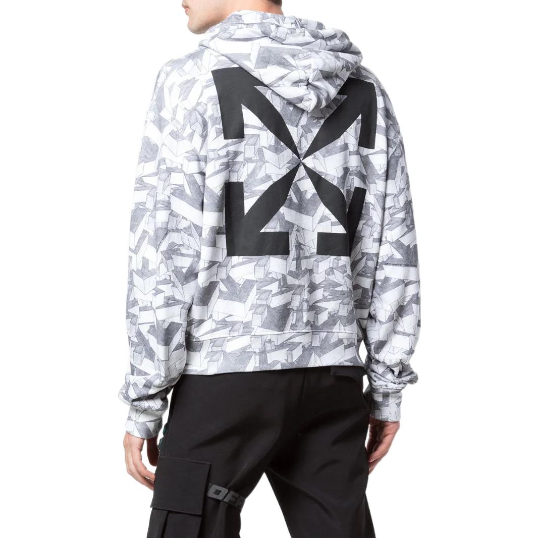 Off-White Arrows Print Cotton Hoodie OMBB037R20E3003399109910