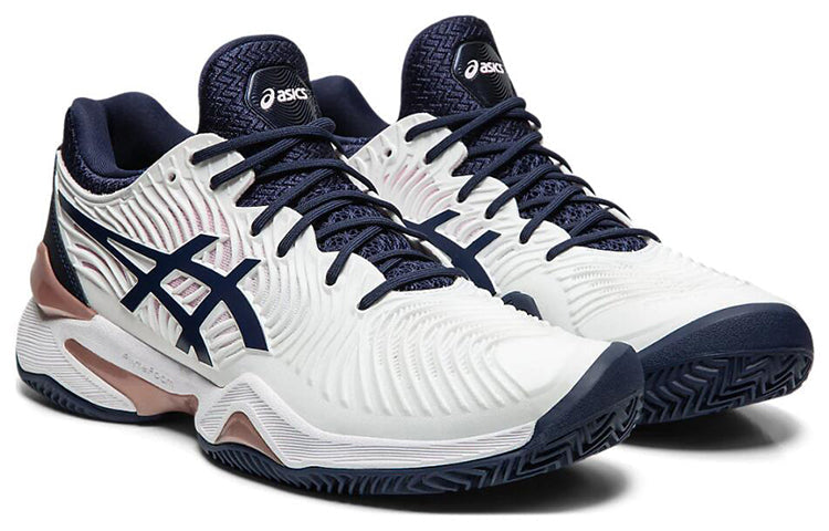 (WMNS) ASICS Court FF 2 Clay 'White Blue' 1042A075-102