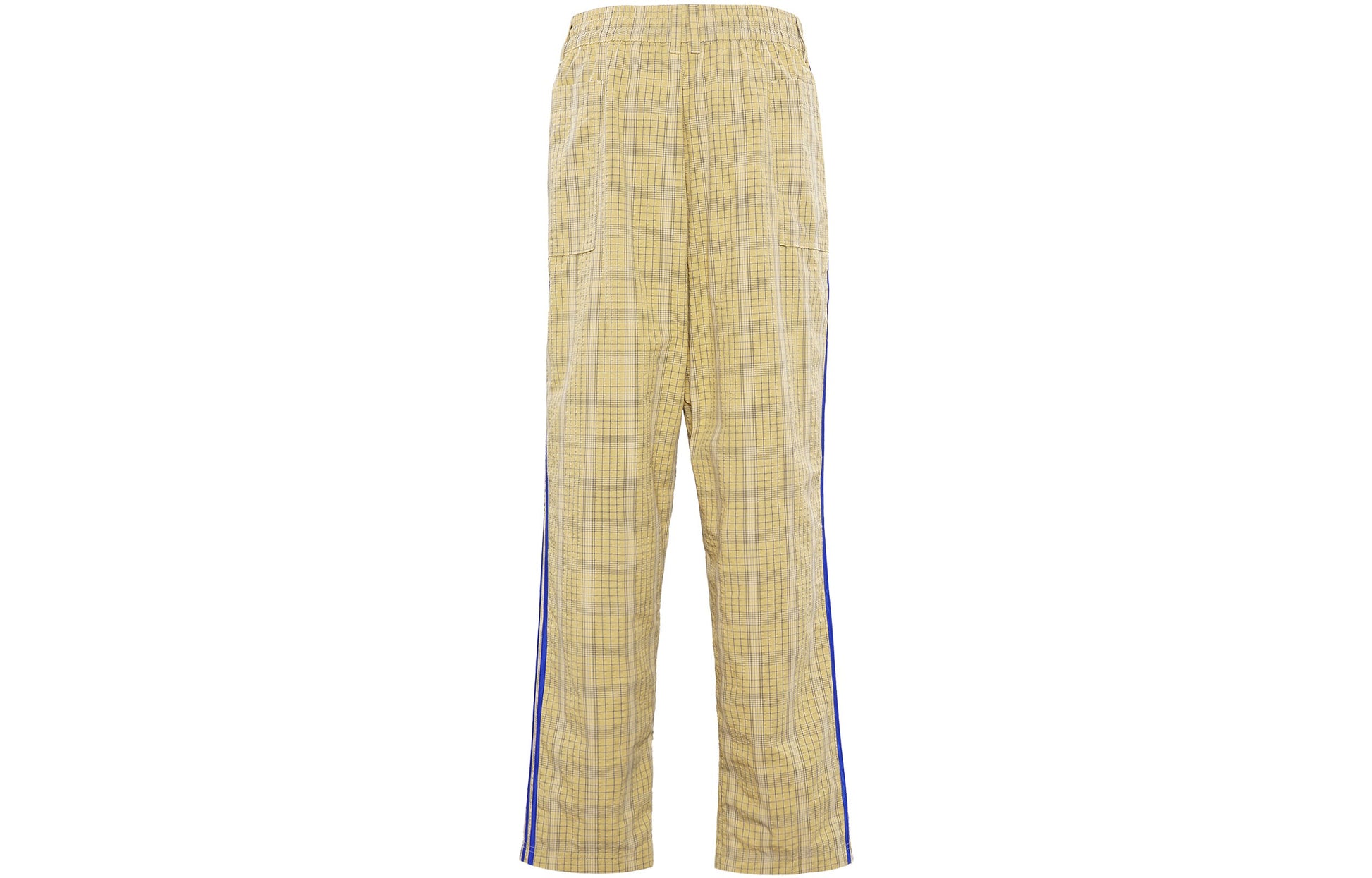 adidas originals Mw Tp Contrasting Colors Plaid Straight Loose Sports Pants Beige GN3797