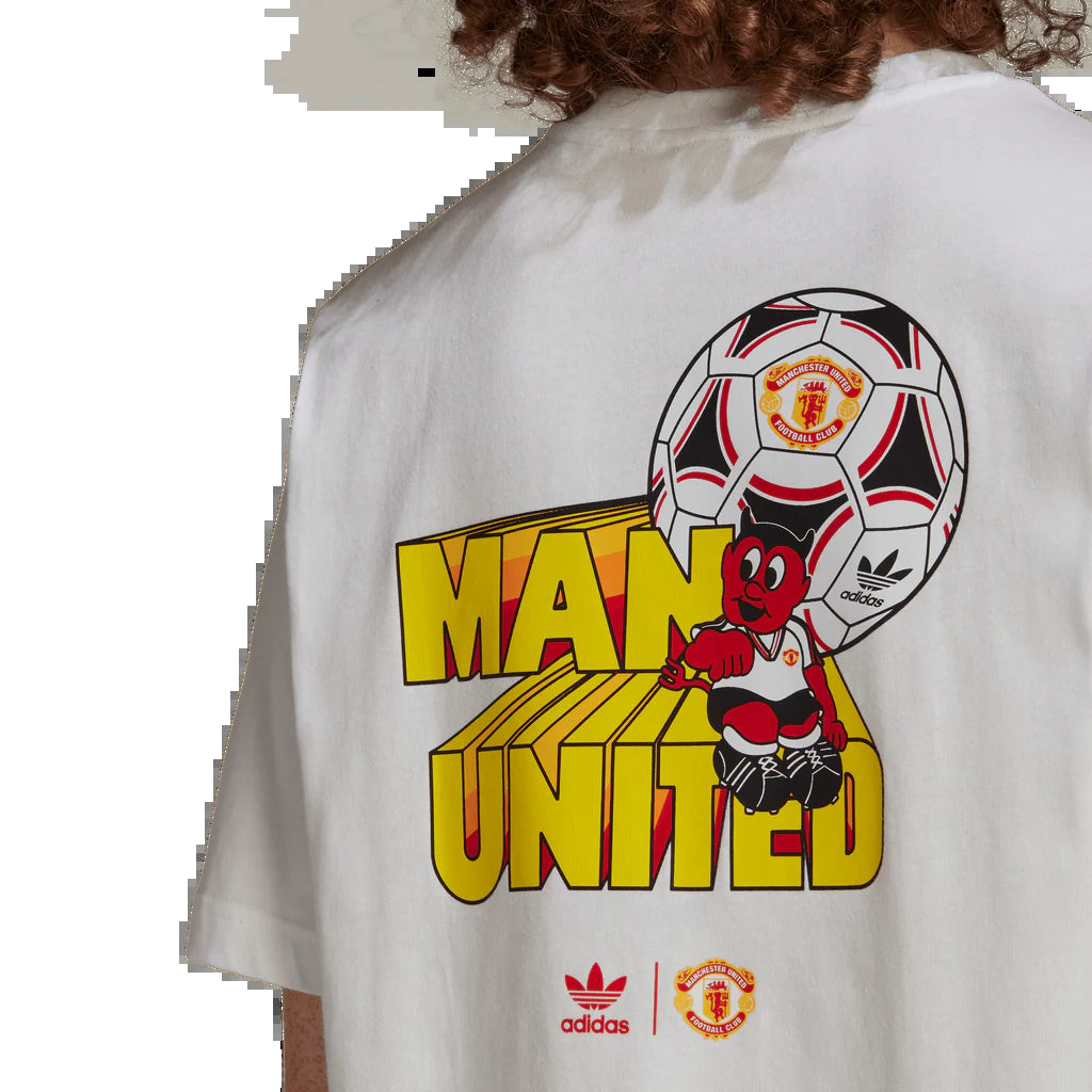 adidas Original Manchester United Graphic Tee 'White' HP0448