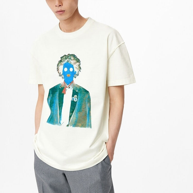 LOUIS VUITTON FW21 Neon Working Man Short Sleeve Men's White 1A970U