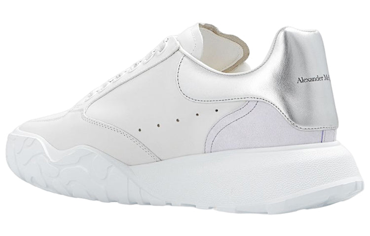 (WMNS) Alexander McQueen Court Trainer 'White Silver' 709033WIAAZ8879
