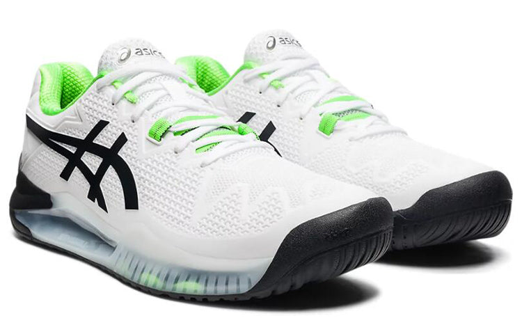 ASICS Gel Resolution 8 2E Wide 'White Green Gecko' 1041A113-105