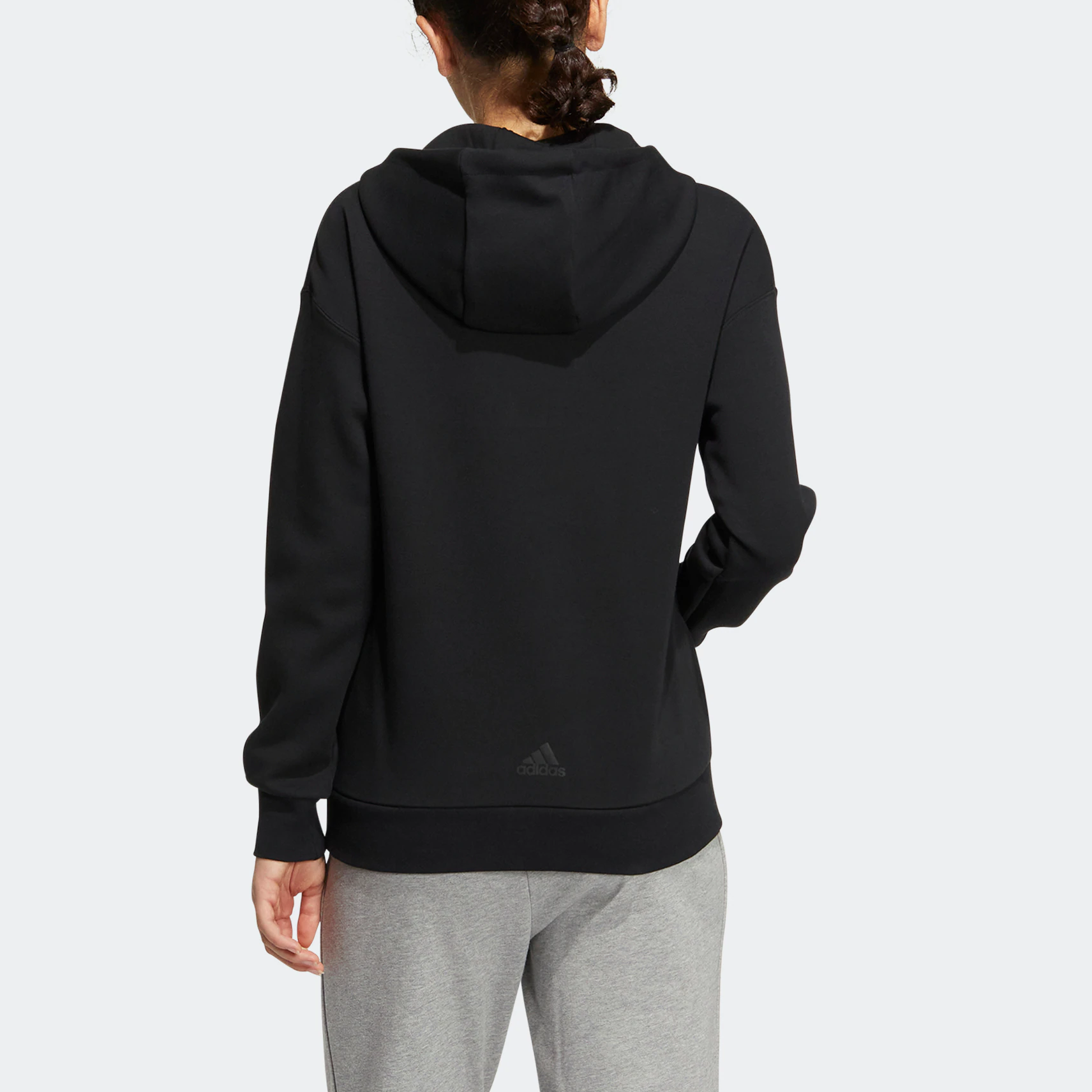(WMNS) adidas Logo Hoodie 'Black' HM7069