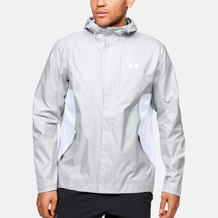Men's Under Armour Cloudburst Shell Training Sports Jacket Gray 1350950-014