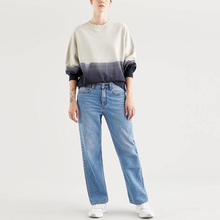 (WMNS) Levi's Colorblock Pullover Long Sleeves Hoodie Blue 19464-0004