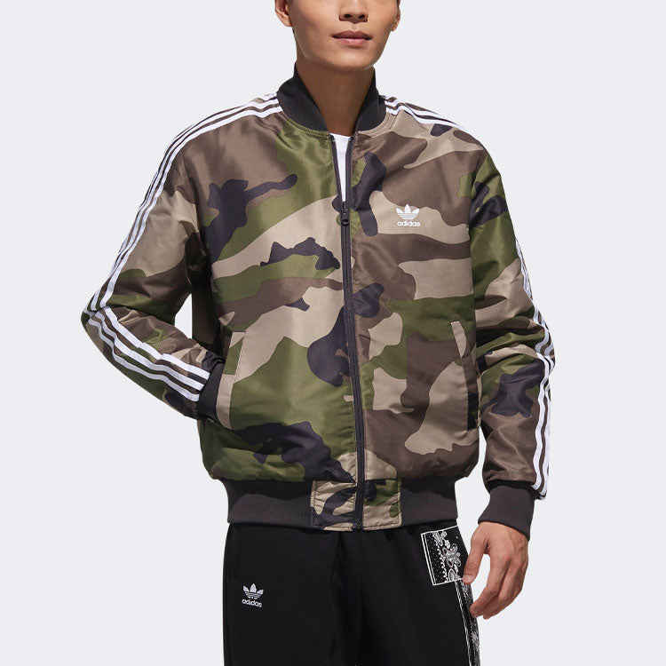 adidas originals REV Jacket Camouflage reversible Sports Black DX4219