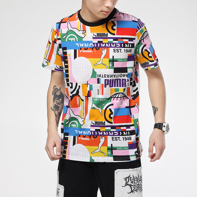 PUMA International Printed Short T-Shirts 'Multicolor' 531333-02