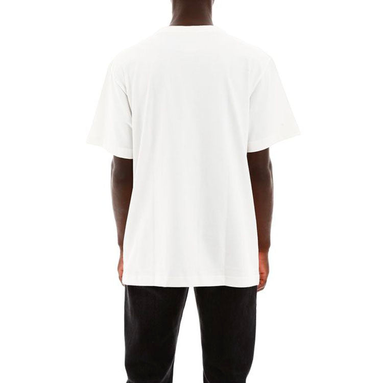 Men's DIOR x Sorayabai Crossover Sakura Logo Printing Pocket Short Sleeve White 933J611A0554-080