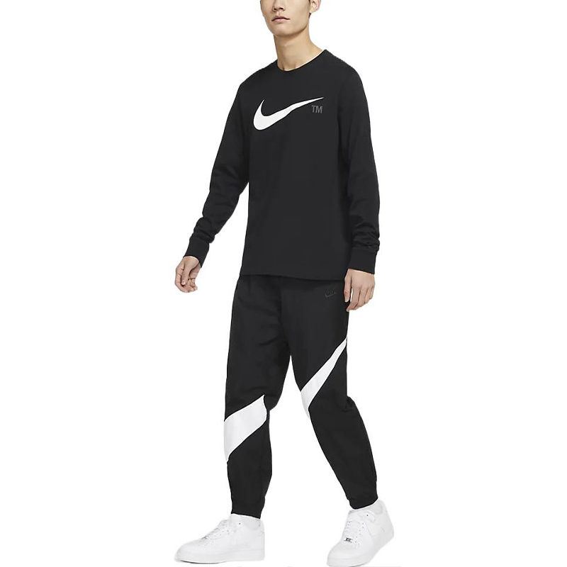 Men's Nike Casual Breathable Lacing Bundle Feet Sports Pants/Trousers/Joggers Autumn Black DV1362-010