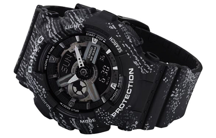 CASIO Baby-G Dual Display Rubber Strap 'Black White' BA-110TX-1A