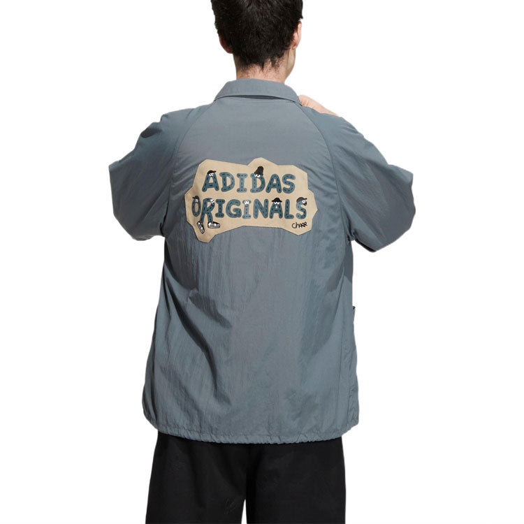 adidas originals x CHARR Crossover Adjustable Logo Sports Unisex Blue Jacket HR3461