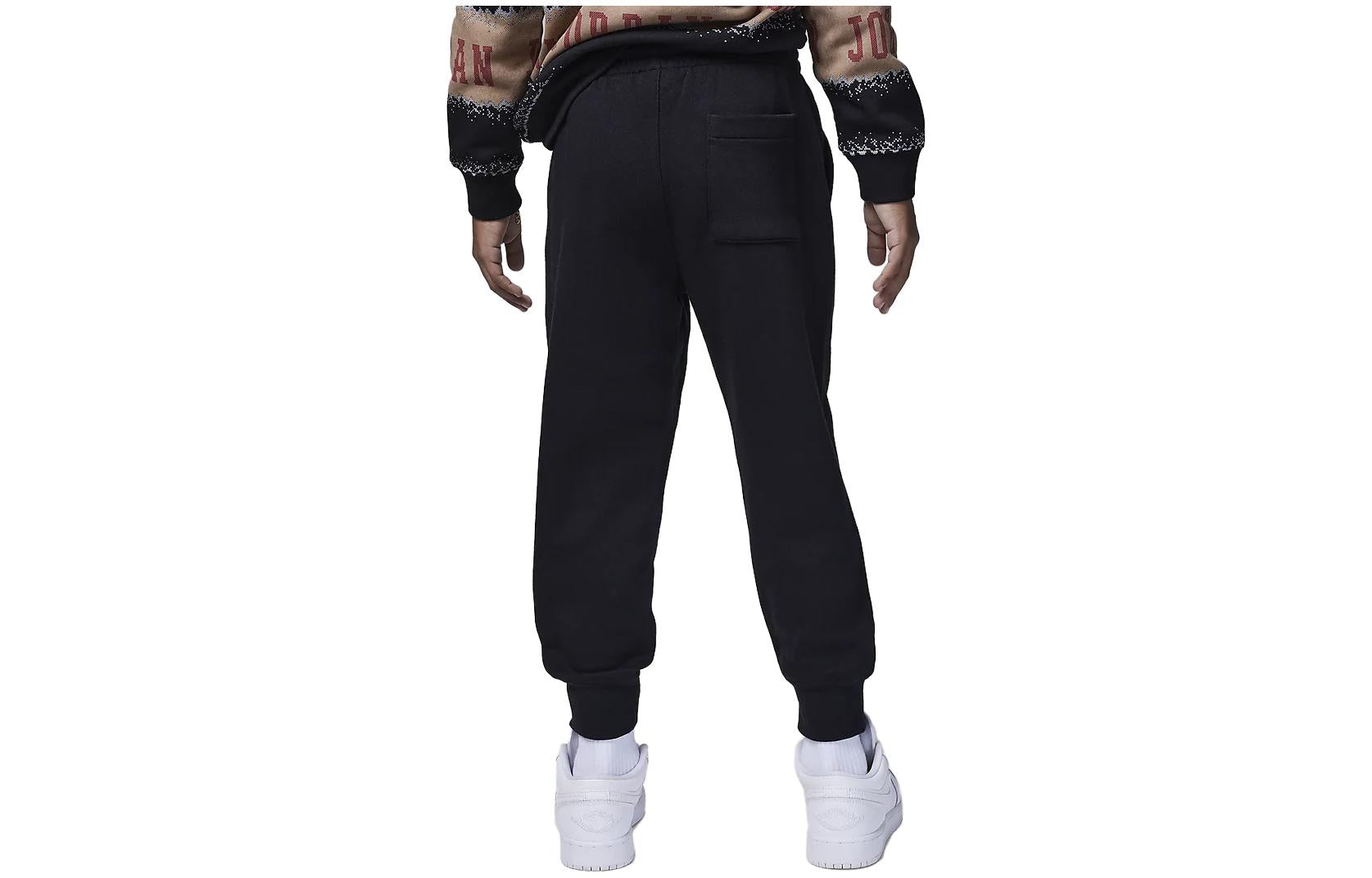(GS) Air Jordan MJ Essentials Member Sweatpants 'Black Red' FV5648-010