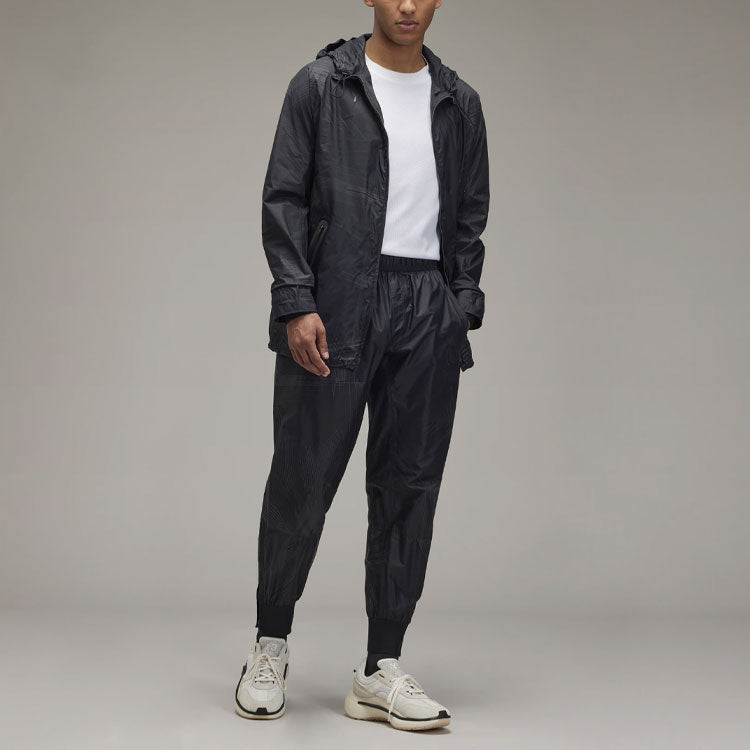 adidas x Y-3 Crossover real Madrid Full Print Stripe Logo Hooded Jacket Black HI0923