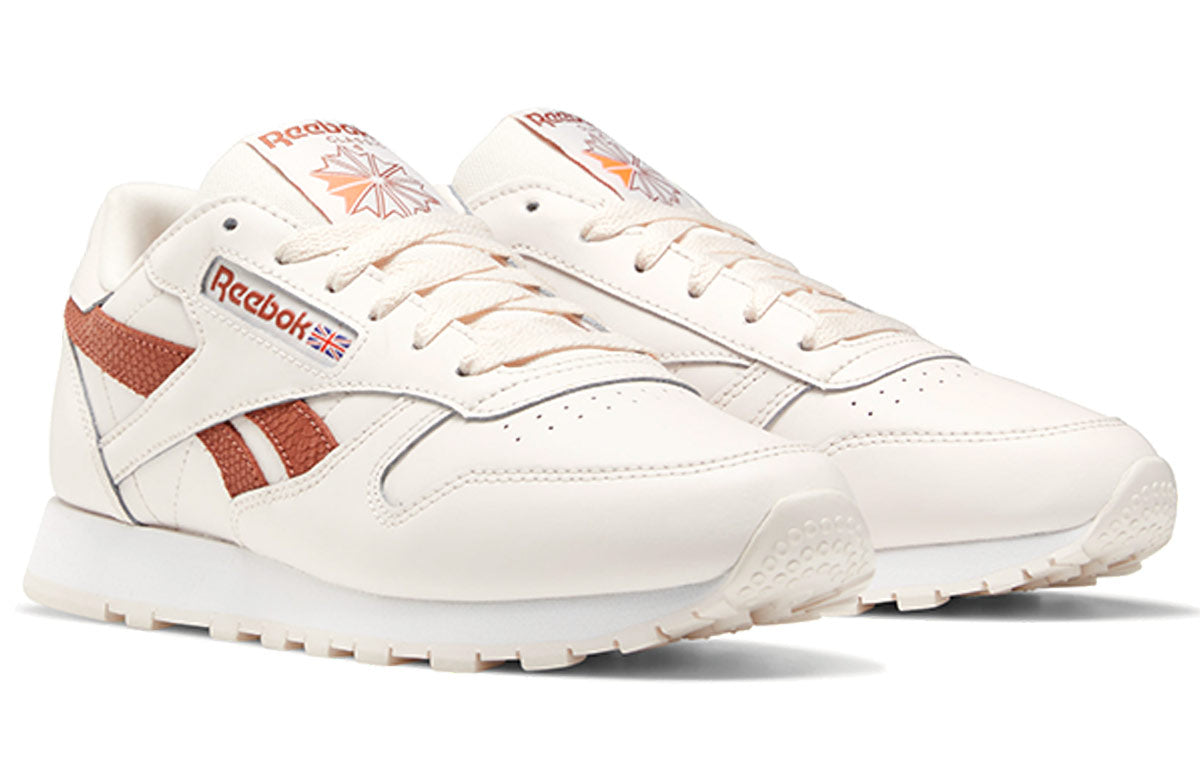(WMNS) Reebok Classic Leather Sports Casual Shoes 'White Orange' FY5025